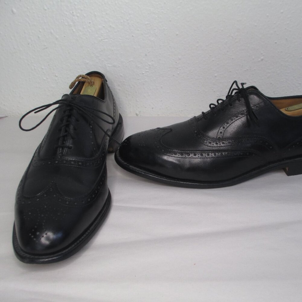 Allen Edmonds Black Leather Chester Wingtips Mens 11.5 D EXCELLENT CONDITION